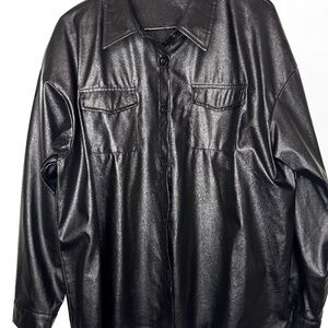 black button-down shirt Shein size Xl